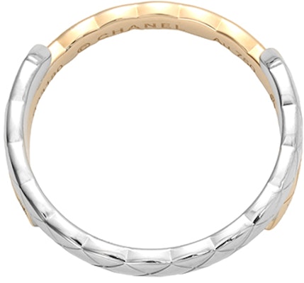 CHANEL Coco Crush Cincin Emas 18K Berlian Quilted Beige Unisex TOI ET MOI. J11971 Details for CHANEL Coco Crush Cincin Emas 18K Berlian Quilted Beige Unisex TOI ET MOI. J11971