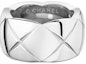 Buy Cincin CHANEL COCO CRUSH Wide Emas Putih 18K Unisex Pasangan Perak J10573
