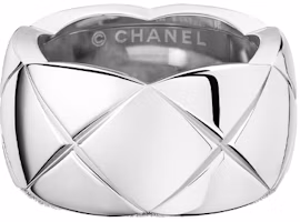 Order CHANEL COCO CRUSH 寬版 18K 白金戒指 情侶銀戒 男女通用 J10573