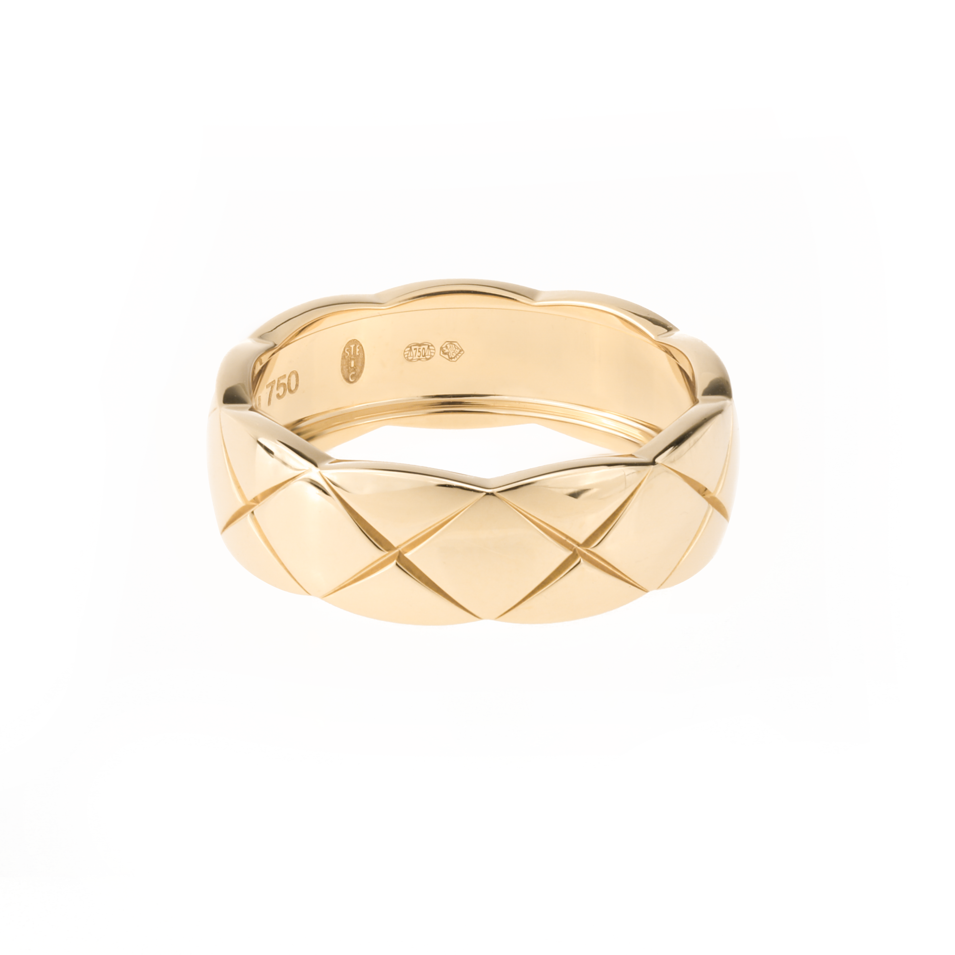 Shop CHANEL CoCo Crush Wide Band Ring Yellow 18k Gold Gold J10571