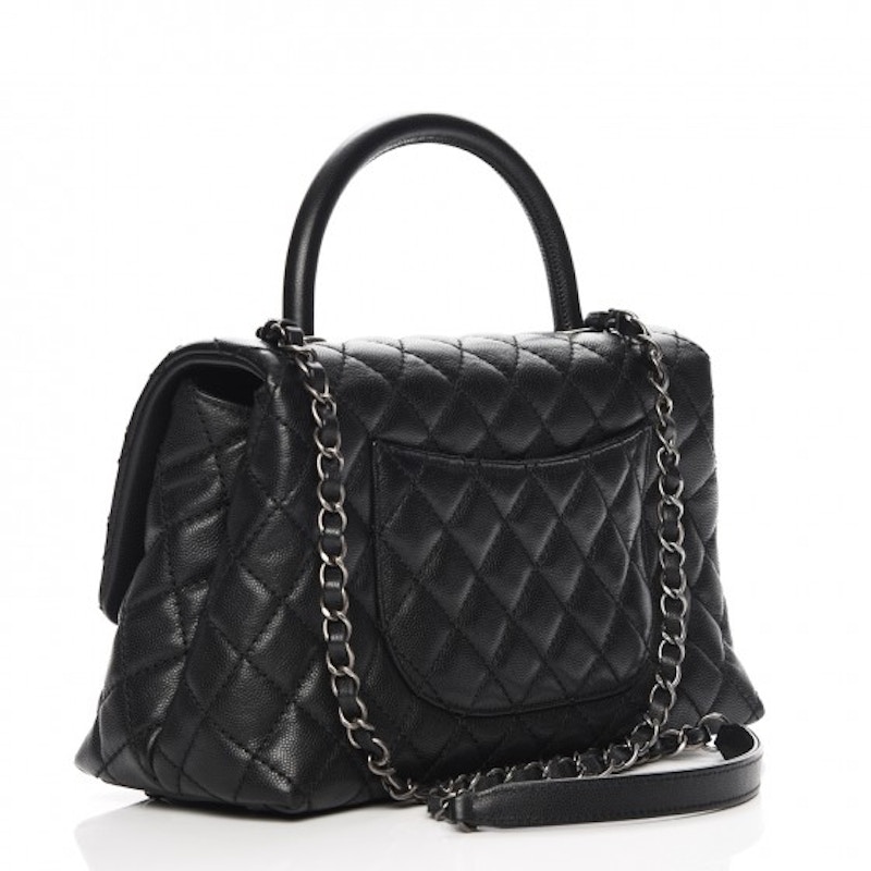 Order シャネル ココ・ハンドル フラップ キルティング グレインド スモール