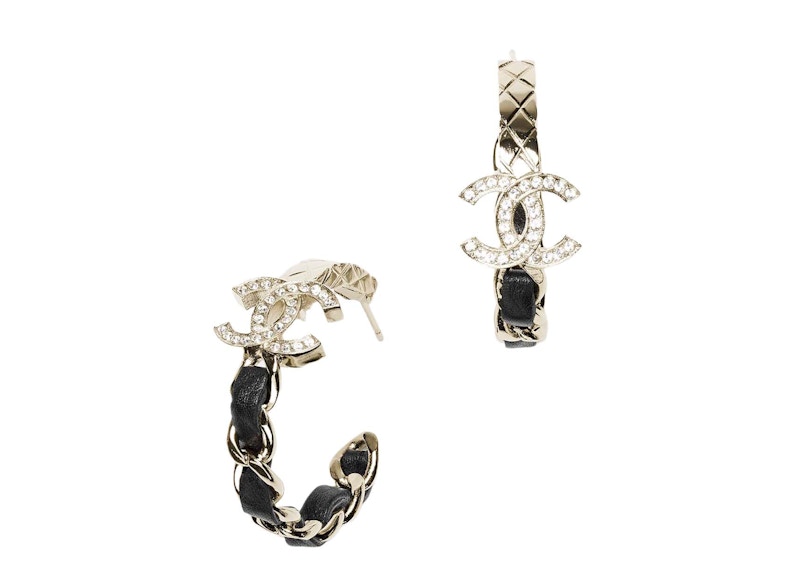 Buy Pendientes Chanel Creoles Oro/Negro/Cristal (ABB971 B14689 NS659)