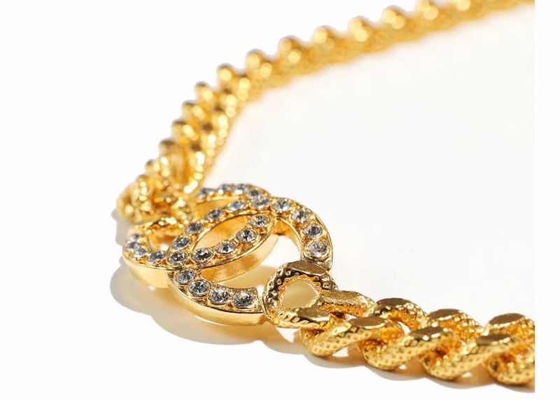 Order シャネル CCロゴ クリスタルネックレス ゴールド (AB8930)
