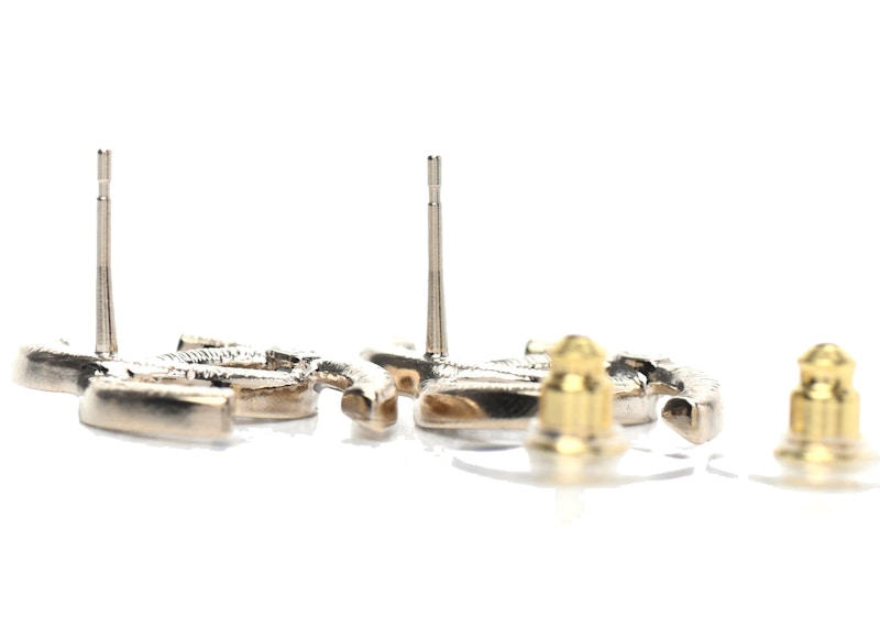 Chanel Crystal Large CC Earrings Silver 圖 3