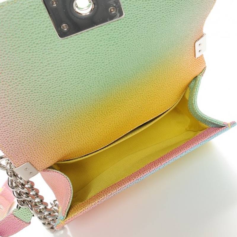 Chanel Cuba Rainbow Flap Boy Quilted Diamond Small Pink/Yellow/Blue/Green 圖 3