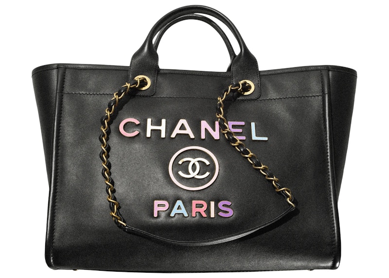 Chanel Deauville Shopping Bag Large 22S Calfskin Black