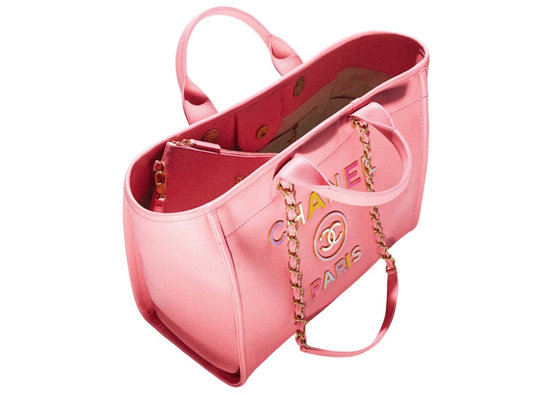 Order 香奈儿Deauville大号购物袋 22S 小牛皮珊瑚粉