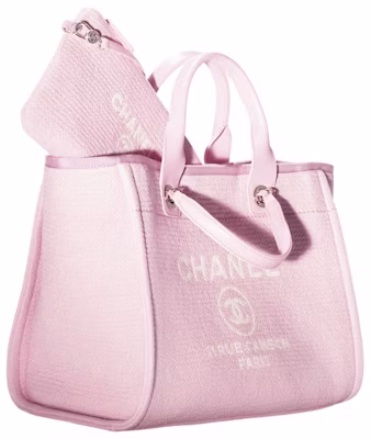 香奈儿多维尔购物包小号22S粉色混纺材质 Order 香奈儿多维尔购物包小号22S粉色混纺材质