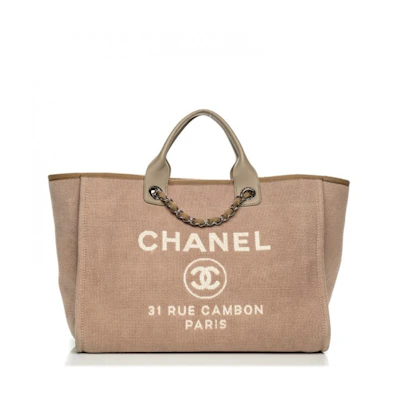 Chanel Deauville Tote Large Ecru