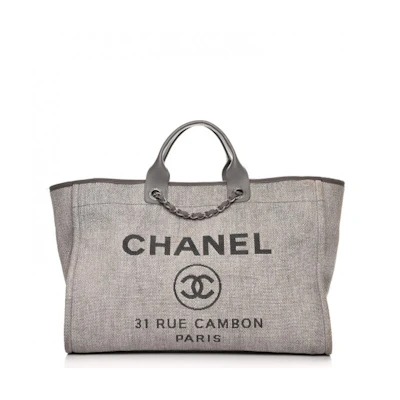 Chanel Deauville Tote Large Grey