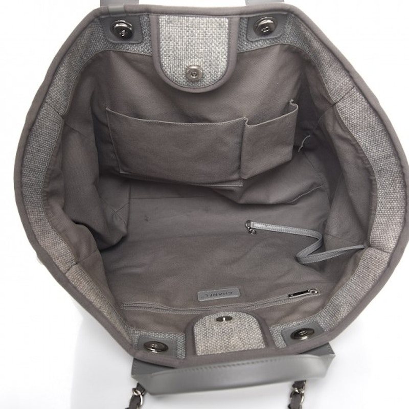 Lookbook Tas Chanel Deauville Besar Abu-abu