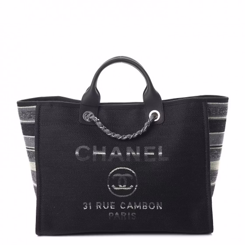 chanel-deauville-tote-striped-canvas-silver-tone-large-black