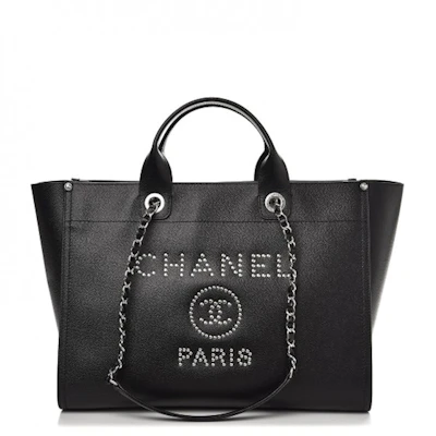 Tote Chanel Deauville Studded Medium Hitam Buy Tote Chanel Deauville Studded Medium Hitam