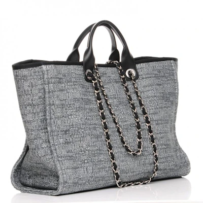 Chanel Deauville Tote Anyaman Besar Arang Hitam Order Chanel Deauville Tote Anyaman Besar Arang Hitam