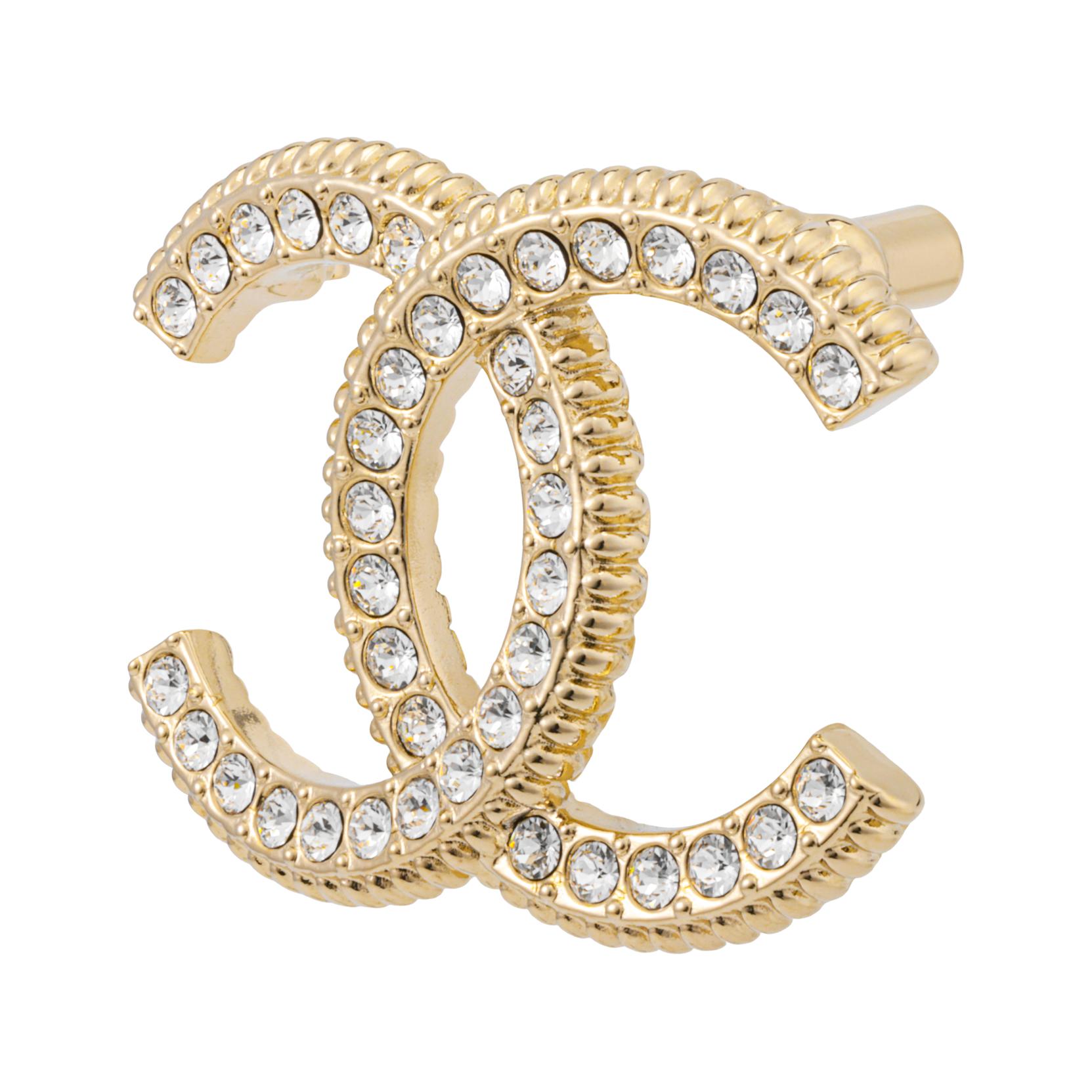 Lookbook シャネル ダブルC ブローチ ユニセックス カップルスタイル ゴールド. ABA473-B10466-NM942