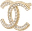Lookbook シャネル ダブルC ブローチ ユニセックス カップルスタイル ゴールド. ABA473-B10466-NM942