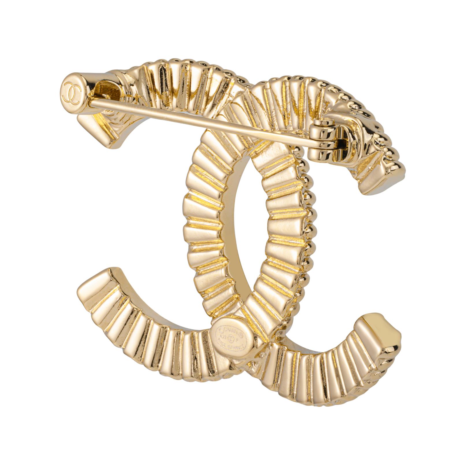 Shop シャネル ダブルC ブローチ ユニセックス カップルスタイル ゴールド. ABA473-B10466-NM942