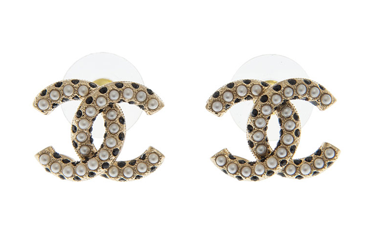 CHANEL Double C Earrings Black Crystal with Pearl Design. AB6675-B06135-ND170 圖 2