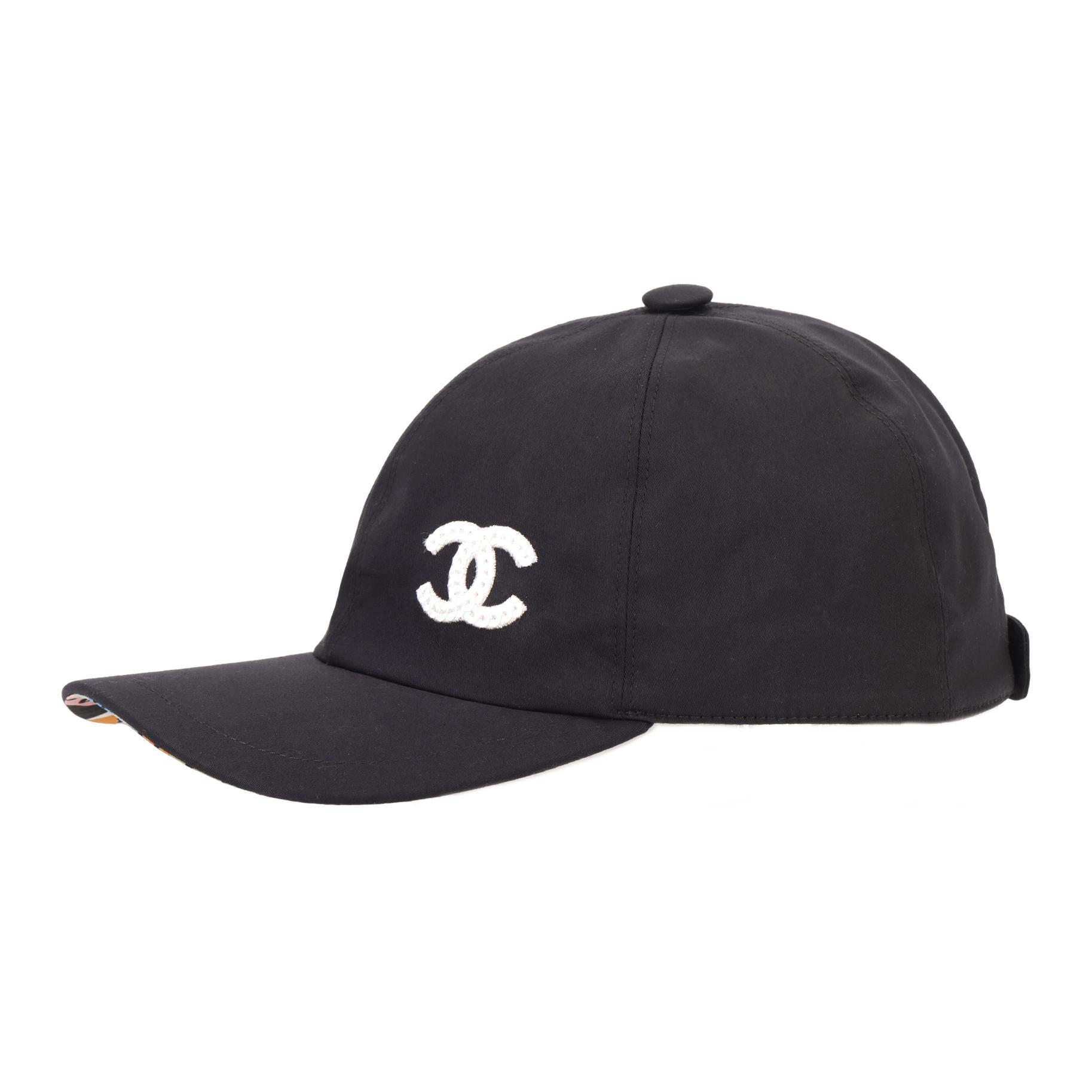 CHANEL Double C Embroidered Black Baseball Cap - Unisex Couple Style AA9698-B15072-94305