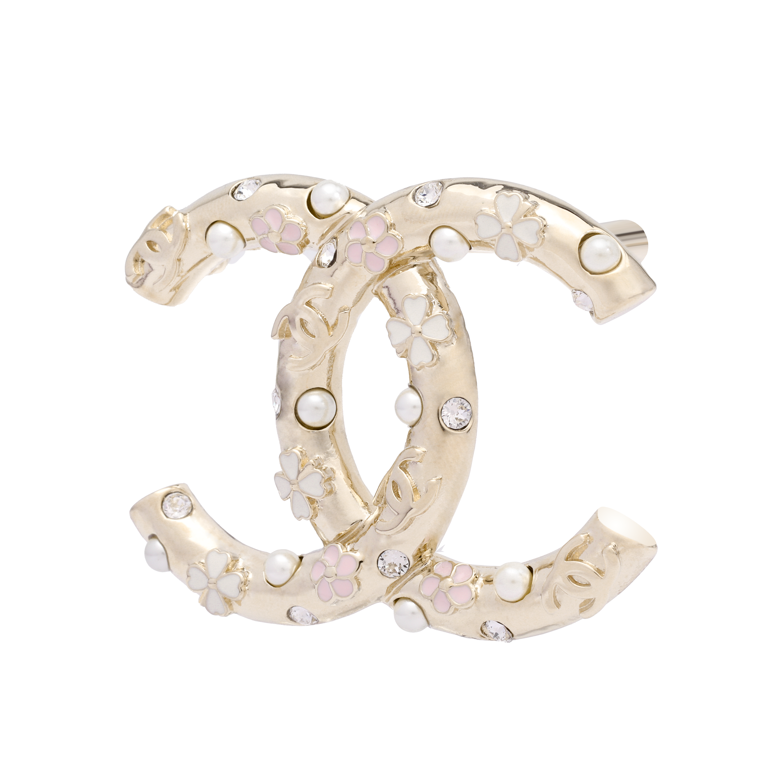 CHANEL Double C Gold Metal Pearl Brooch. AB8235-B08059-NI029 圖 3