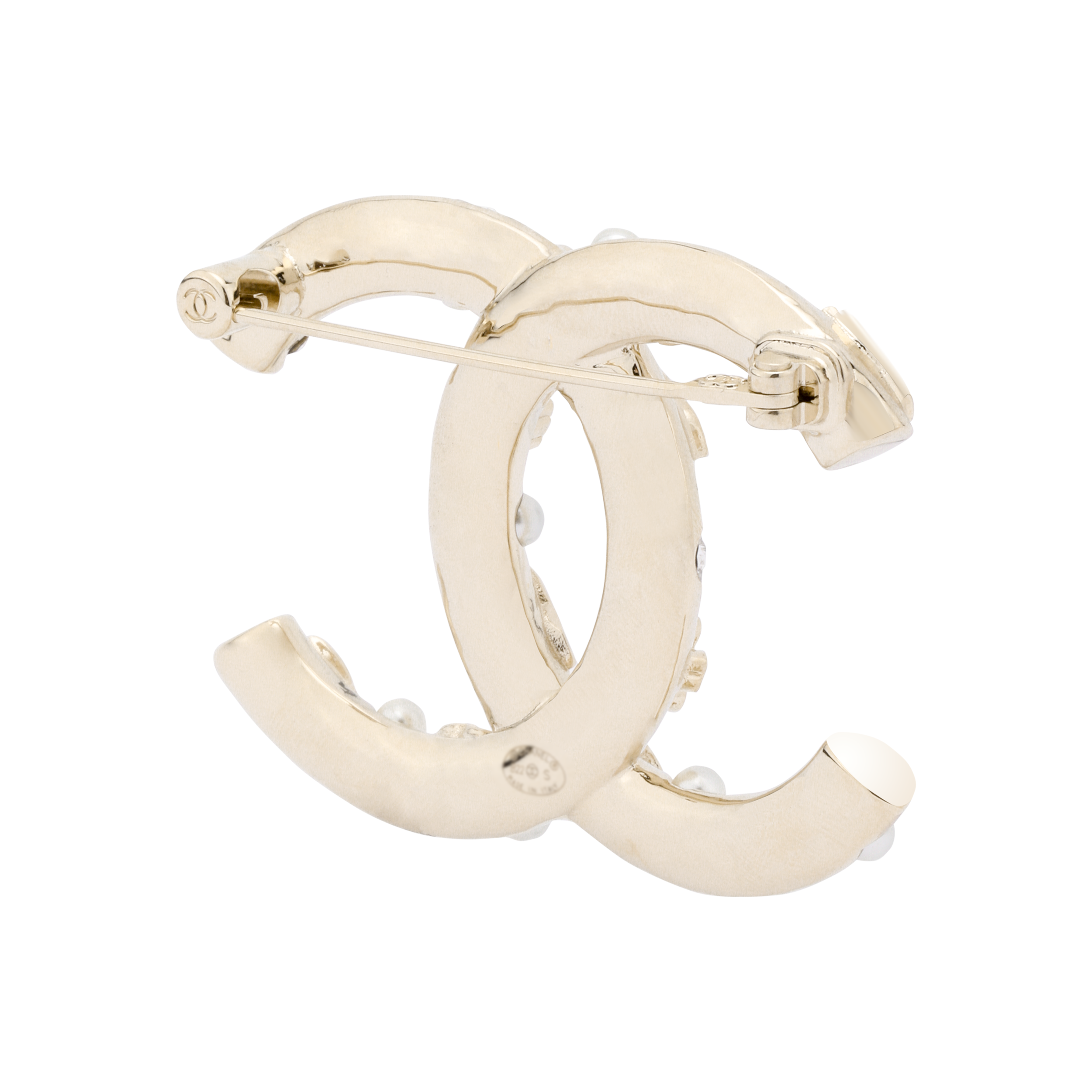 CHANEL Double C Gold Metal Pearl Brooch. AB8235-B08059-NI029 圖 4