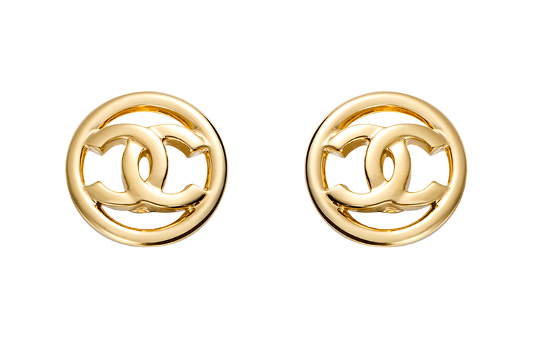 CHANEL Double C Hollow Gold Metal Earrings Unisex Couple Style Gold. ABB462-B13498-NQ007 圖 3