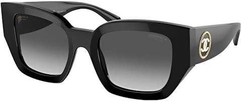 CHANEL Double C Logo Butterfly Sunglasses Unisex Black CH5506-C622S8 CHANEL Double C Logo Butterfly Sunglasses Unisex Black CH5506-C622S8