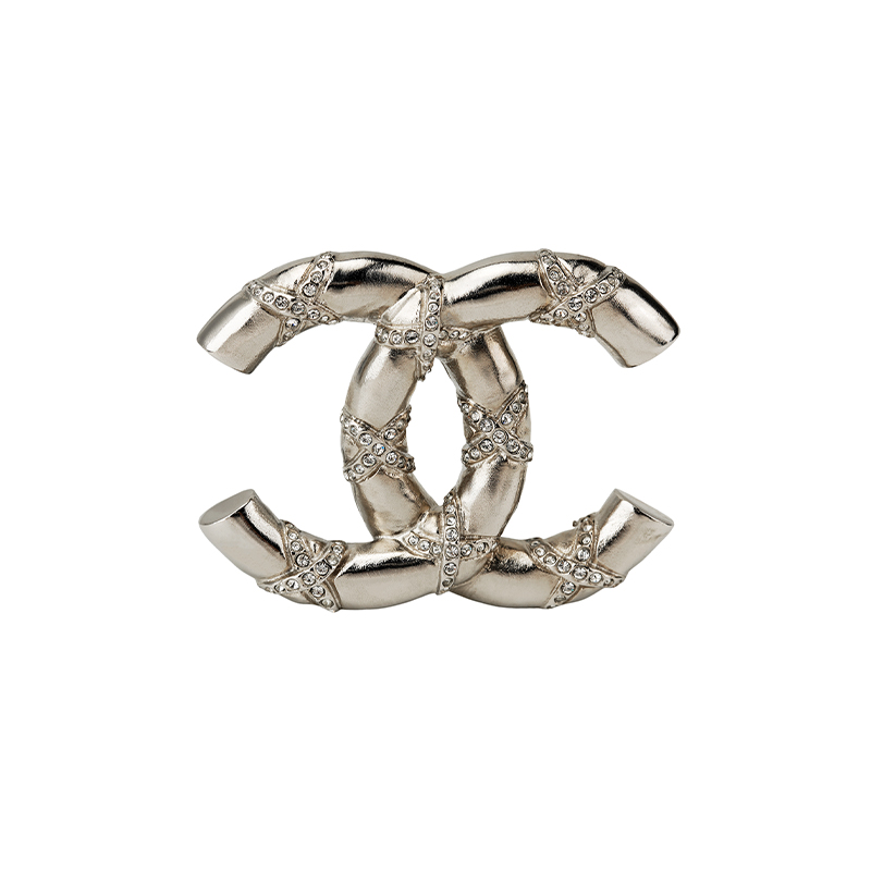 CHANEL Double C Logo Casual Fashion Brooch - Unisex Couple Style. AB6875B06561NF089