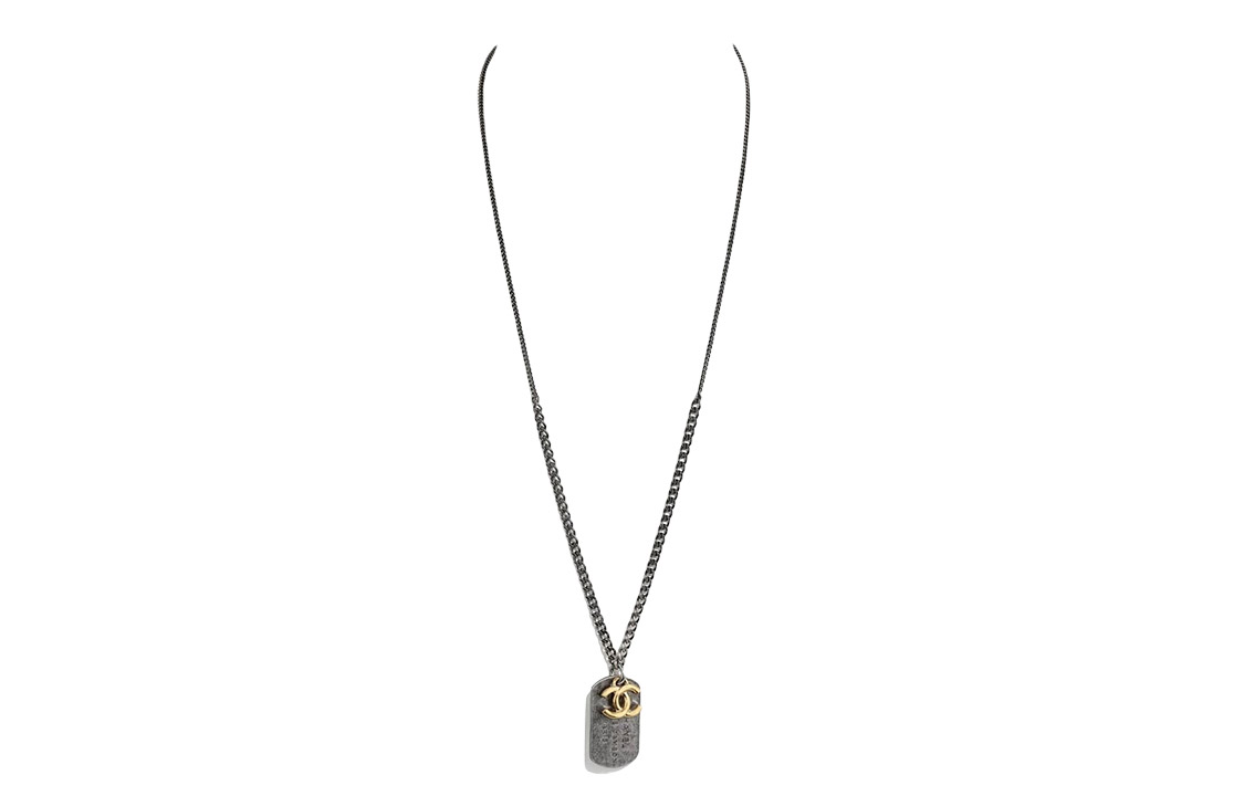 CHANEL Double C Logo Metallic Necklace Unisex. AB5940-B05073-NB448 圖 3