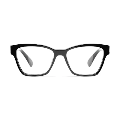 CHANEL Double C Logo Rectangular Optical Frame Unisex Eyewear. CH3420QBC888