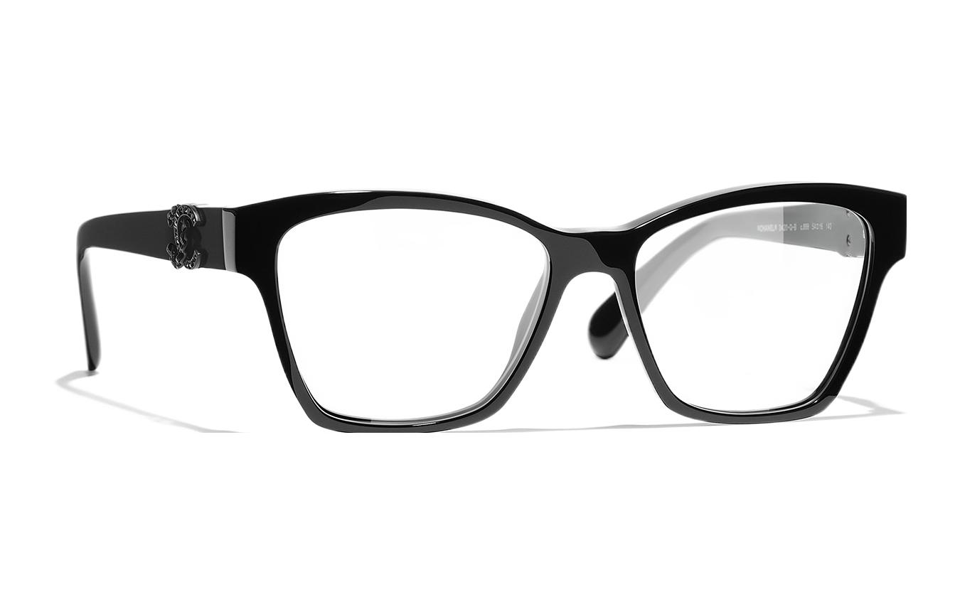 CHANEL Double C Logo Rectangular Optical Frame Unisex Eyewear. CH3420QBC888 圖 3