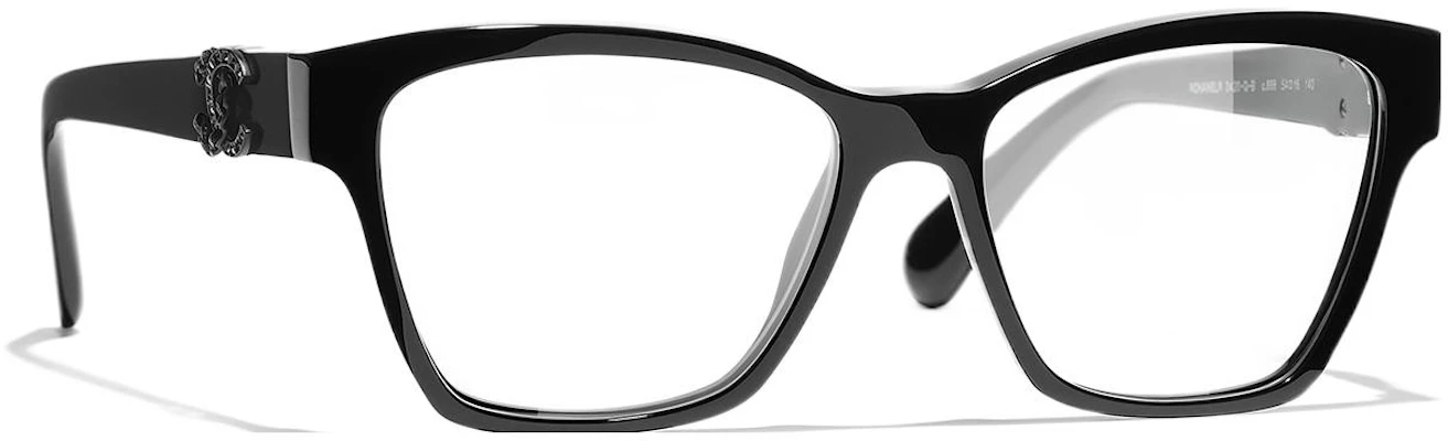 CHANEL Double C Logo Rectangular Optical Frame Unisex Eyewear. CH3420QBC888 Lookbook CHANEL Double C Logo Rectangular Optical Frame Unisex Eyewear. CH3420QBC888