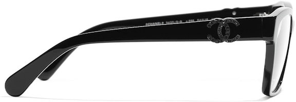 Shop CHANEL Double C Logo Rectangular Optical Frame Unisex Eyewear. CH3420QBC888