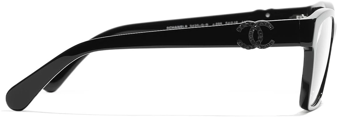 CHANEL Double C Logo Rectangular Optical Frame Unisex Eyewear. CH3420QBC888 Shop CHANEL Double C Logo Rectangular Optical Frame Unisex Eyewear. CH3420QBC888