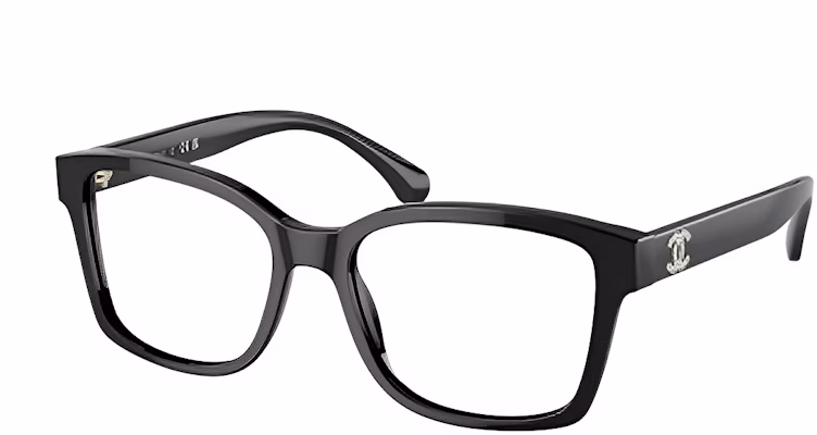 香奈儿双C标志方形光学眼镜 黑色男女通用时尚款 CH3451BA-C622 Buy 香奈儿双C标志方形光学眼镜 黑色男女通用时尚款 CH3451BA-C622