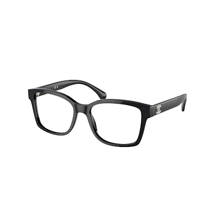 CHANEL Double C Logo Square Optical Glasses Black Unisex Fashion Style CH3451BA-C622