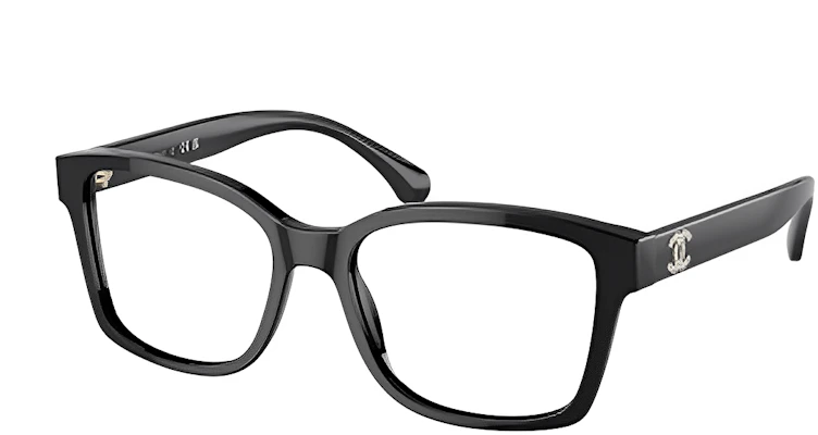 香奈儿双C标志方形光学眼镜 黑色男女通用时尚款 CH3451BA-C622 Order 香奈儿双C标志方形光学眼镜 黑色男女通用时尚款 CH3451BA-C622