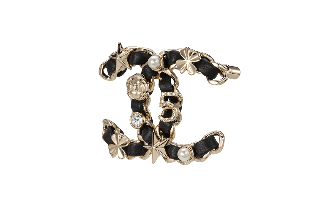 CHANEL Double C Metal Brooch Gold/Black (Couple Edition) AB4726-B04012-N8553 圖 2