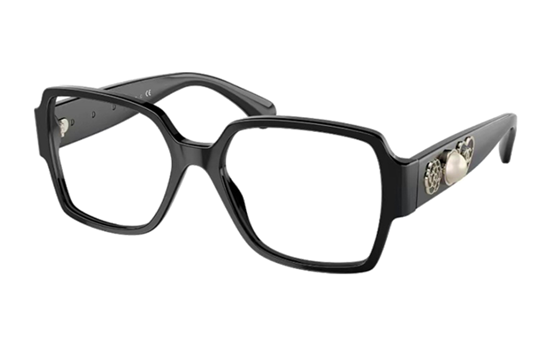 Order CHANEL 雙C方框光學眼鏡 黑色 男女通用 時尚鏡框 CH3438-C622
