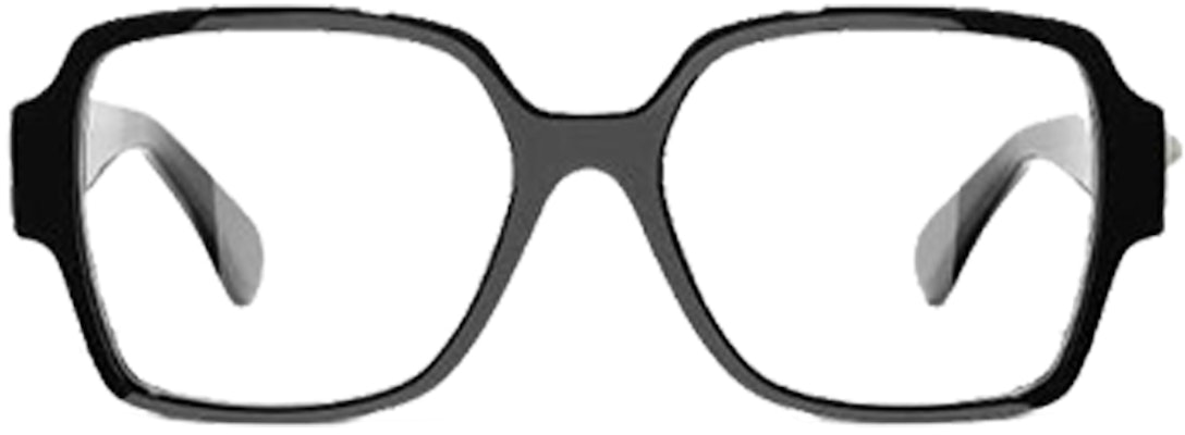 CHANEL 雙C方框光學眼鏡 黑色 男女通用 時尚鏡框 CH3438-C622 Lookbook CHANEL 雙C方框光學眼鏡 黑色 男女通用 時尚鏡框 CH3438-C622