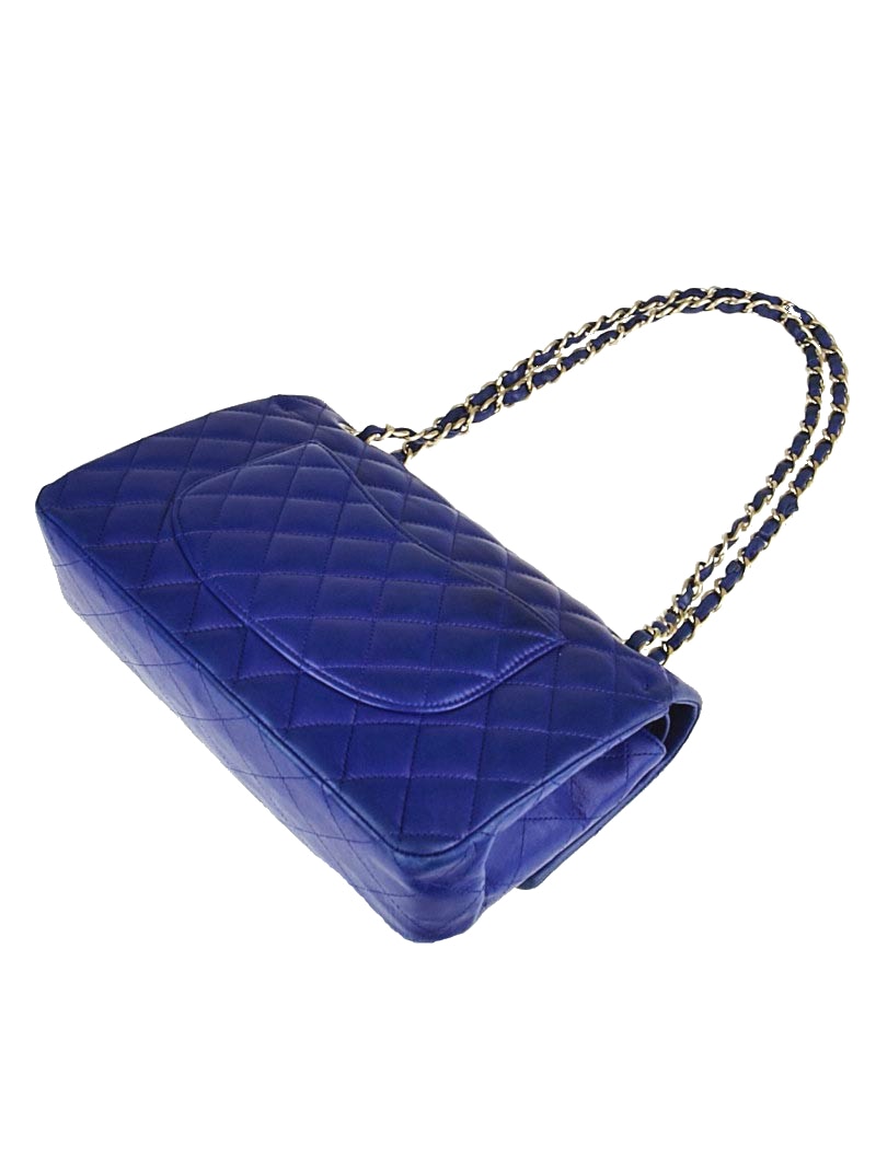 Chanel Double Flap Diamond Quilted Medium Blue 圖 2