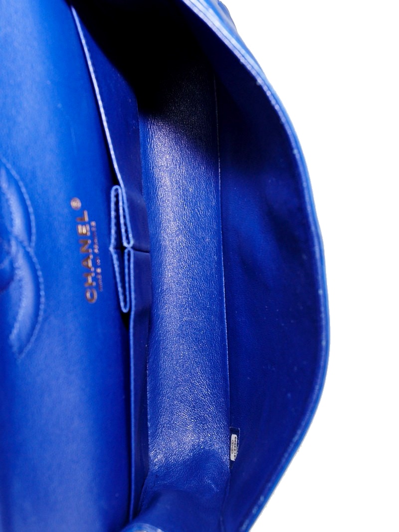 Chanel Double Flap Diamond Quilted Medium Blue 圖 3