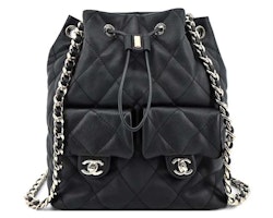 Chanel Drawstring Two Pocket Backpack Black (AS4342) Chanel Drawstring Two Pocket Backpack Black (AS4342)