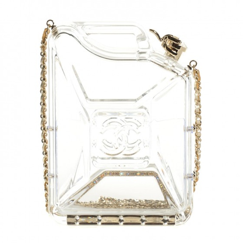 Chanel Dubai By Night Gas Tank Clutch Clear