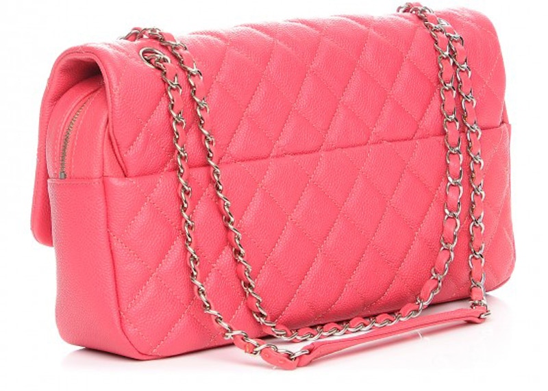 Chanel Easy Flap Quilted Diamond Jumbo Coral Pink 圖 2