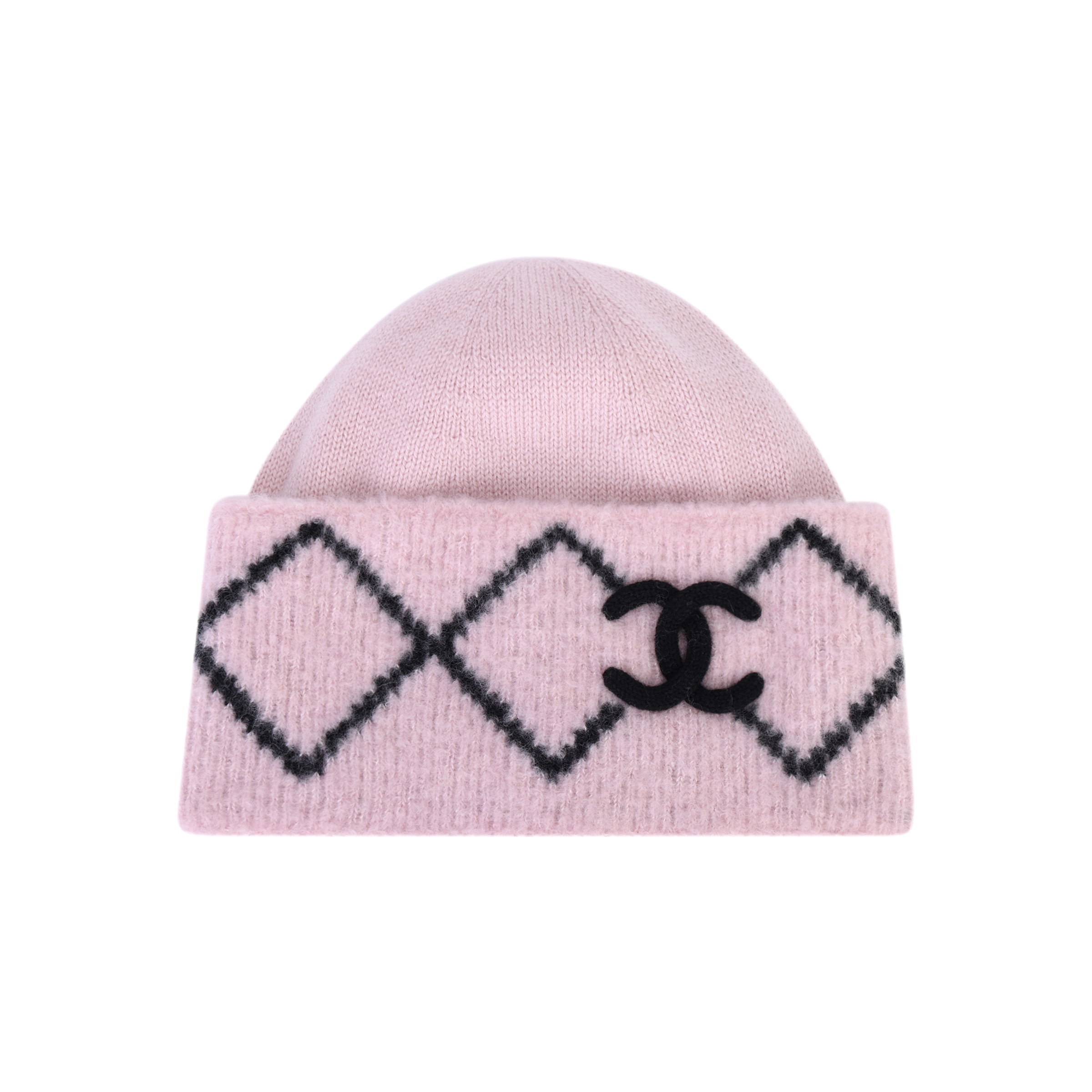 Chanel Elegant Pink Knit Beanie with Double C Logo. AAA327-B17629-NZI04