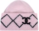 Buy Chanel Elegant Pink Knit Beanie with Double C Logo. AAA327-B17629-NZI04