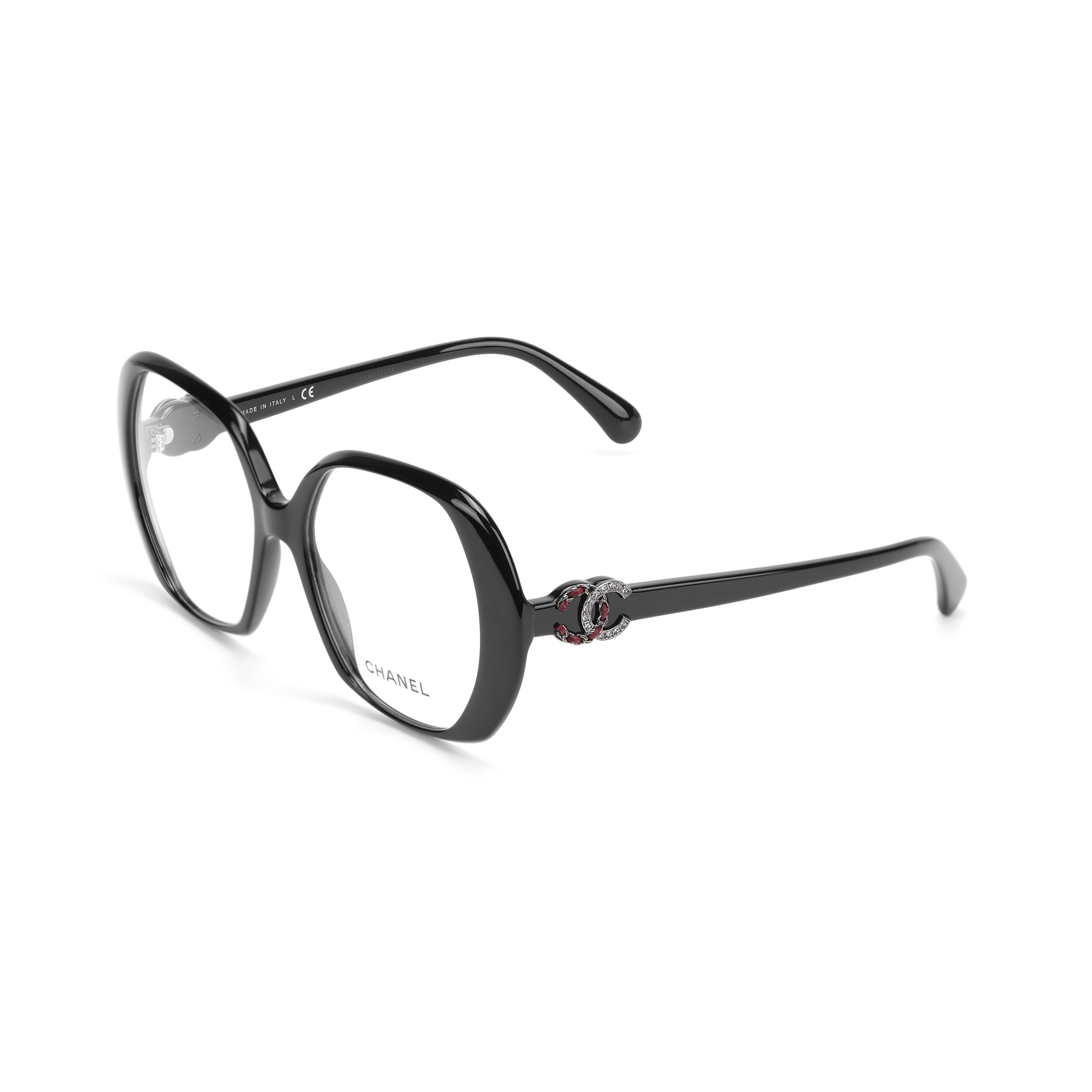 CHANEL Eye Logo Round Frame Glasses Acetate Optical Unisex Couple Style. CH3418QBC501