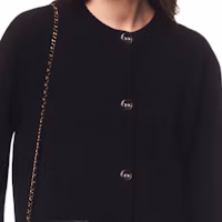 Purchase CHANEL 秋冬 2024 黑色皮革單排扣外套 P77874-K11239-94305