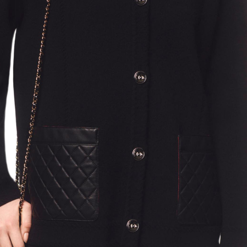 CHANEL Fall Winter 2024  Black Leather Single-Breasted Jacket P77874-K11239-94305 圖 6